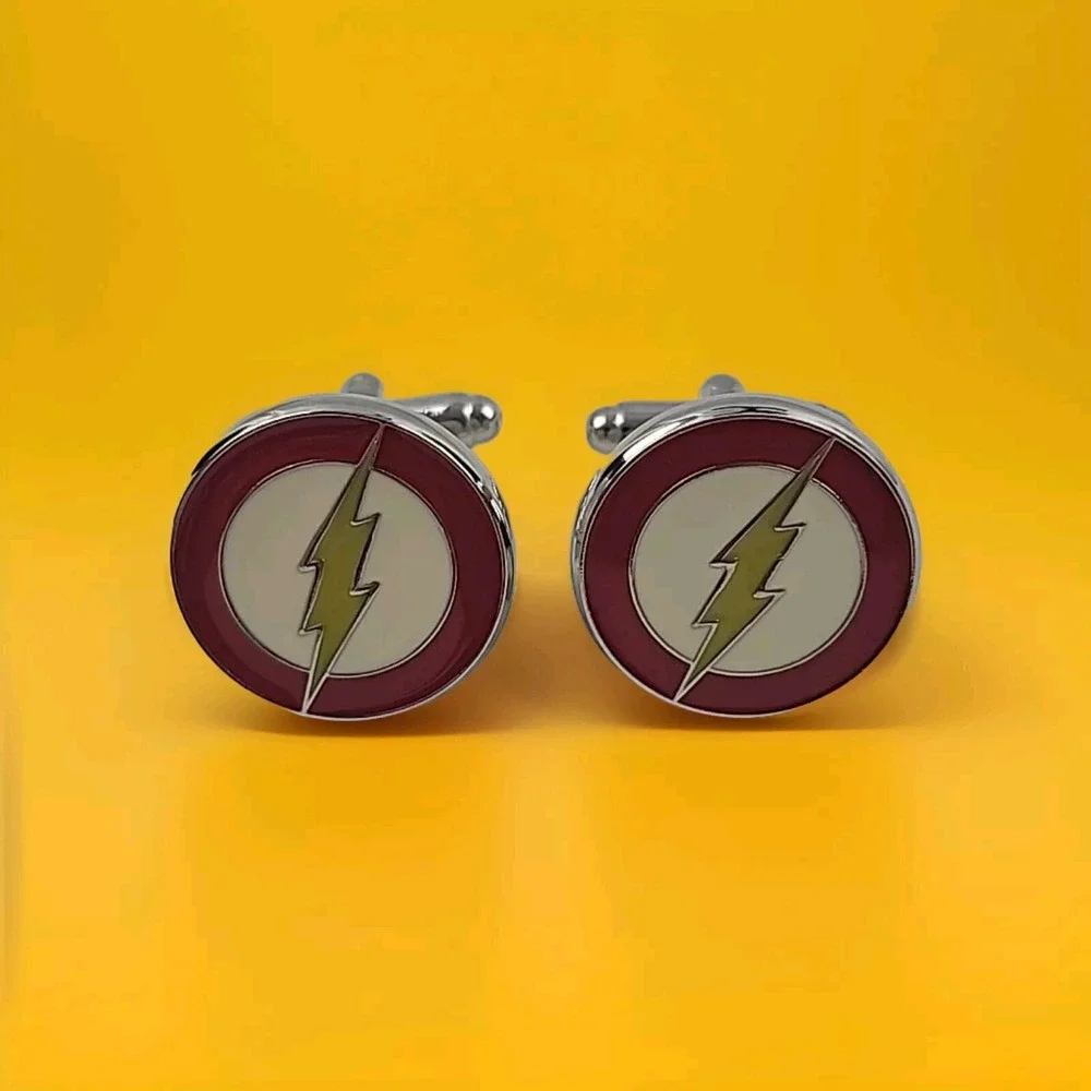 Justice‎ League Flash Silvertone Cufflinks